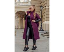 пальто женский Lavida, модель 8191 violet батал демисезон