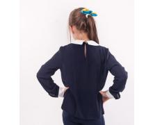 блузка детская Anetta, модель 18 синий шк.блузка демисезон
