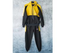 костюм спорт подросток Fan, модель K014 yellow-black демисезон