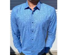 Рубашка мужская Nik, модель S2235 blue батал демисезон