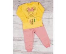 пижама детская OL, модель P049 yellow-pink демисезон