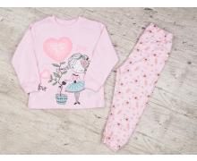 пижама детская OL, модель 2525 pink демисезон