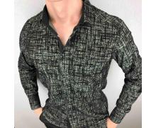 рубашка мужская Надийка, модель R01-3 khaki демисезон