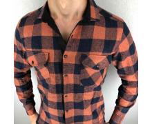 Рубашка мужская Надийка, модель R01-31 orange зима