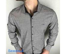 рубашка мужская Надийка, модель R01-6 beige демисезон