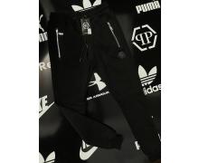 штаны спорт мужские Alex Clothes, модель A2398 black зима