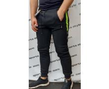 штаны спорт мужские Clothes opt, модель 9696 black зима