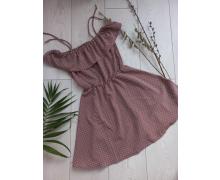 Платье детская Wikki, модель Q01-2 brown лето