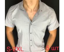 рубашка мужская Надийка, модель Y1719 grey лето