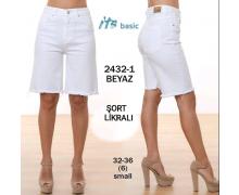 шорты женские Jeans Style, модель 2432-1 white-old-2 лето