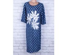 платье женский Mooz, модель П028 ромашка блестки синий демисезон
