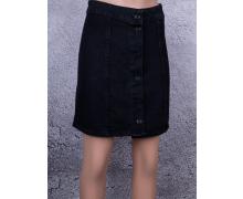 юбка женская Jiyos, модель Юбка джинс черный демисезон