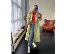 пальто женский Аля Мур, модель 0410 l.green демисезон