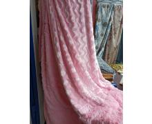 плед детский Caroos, модель Норка-травка двусторонний 4721 розовый демисезон