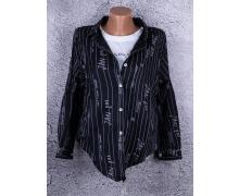 рубашка женская Lulu, модель 35009 черный демисезон