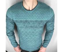 свитер мужской Надийка, модель 1311 бирюза-мятн демисезон