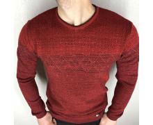 свитер мужской Надийка, модель 1311 кирпич-красн демисезон