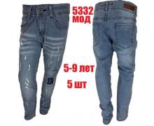 джинсы детские Надийка, модель 5332 (5-9) св.синий демисезон