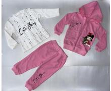 костюм спорт детский Baby Boom, модель 9334 pink демисезон