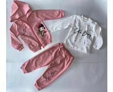 костюм спорт детский Baby Boom, модель 9335 pink демисезон