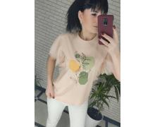 футболка женская Shipi, модель RT03 peach лето