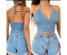 топ женский Jeans Style, модель 3397 l.blue лето