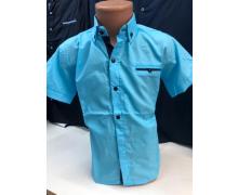 рубашка детская Надийка, модель R1405-5 бирюза-голубой лето