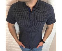 Рубашка мужская Надийка, модель 1705-21 черный т.синвстав лето