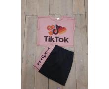 костюм детский Childreams, модель Tik-tok топ юбка роз(7-10) лето