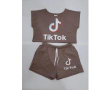 костюм детский Childreams, модель Топ шорты Tik-tok корич лето