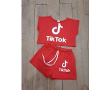 костюм детский Childreams, модель Топ шорты Tik-tok красн лето