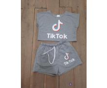 костюм детский Childreams, модель Топ шорты Tik-tok сер лето