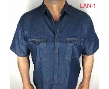 Рубашка мужская Надийка, модель LAN-1 джинс лето
