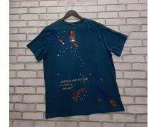 футболка мужская Benno, модель 379 blue лето