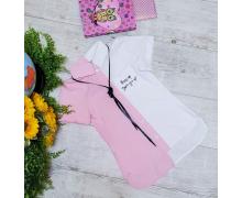 Блузка детская Delfinka, модель 352 pink лето