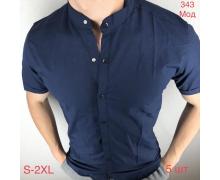 Рубашка мужская Надийка, модель 343 l.blue лето