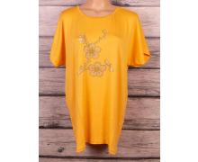 футболка женская ButikOk, модель F26 yellow лето