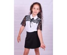 Блузка детская Fashion School, модель EL55 white лето