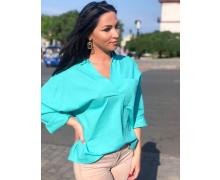 Рубашка женская Аля Мур, модель 0223-1 l.blue демисезон