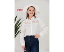рубашка женская MMC clothes, модель 2952 white демисезон
