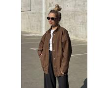 Куртка женская Аля Мур, модель 0495 brown демисезон