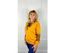 свитер женский Global, модель 1112 yellow демисезон