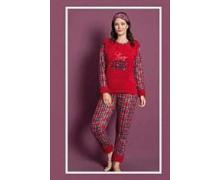 пижама женская HomeWear, модель 820102 red зима