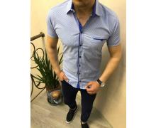 Рубашка мужская Nik, модель R93 blue лето
