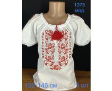 Вышиванка детская Надийка, модель 1375 white-red лето