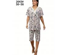 Пижама женская Brilliant, модель 2643 grey лето