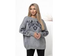 Свитер женский Global, модель 4180 grey зима