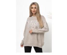 свитер женский Global, модель 4183 beige зима