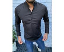 Рубашка мужская Nik, модель 33601 black демисезон