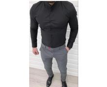 Рубашка мужская Nik, модель 33606 black демисезон
